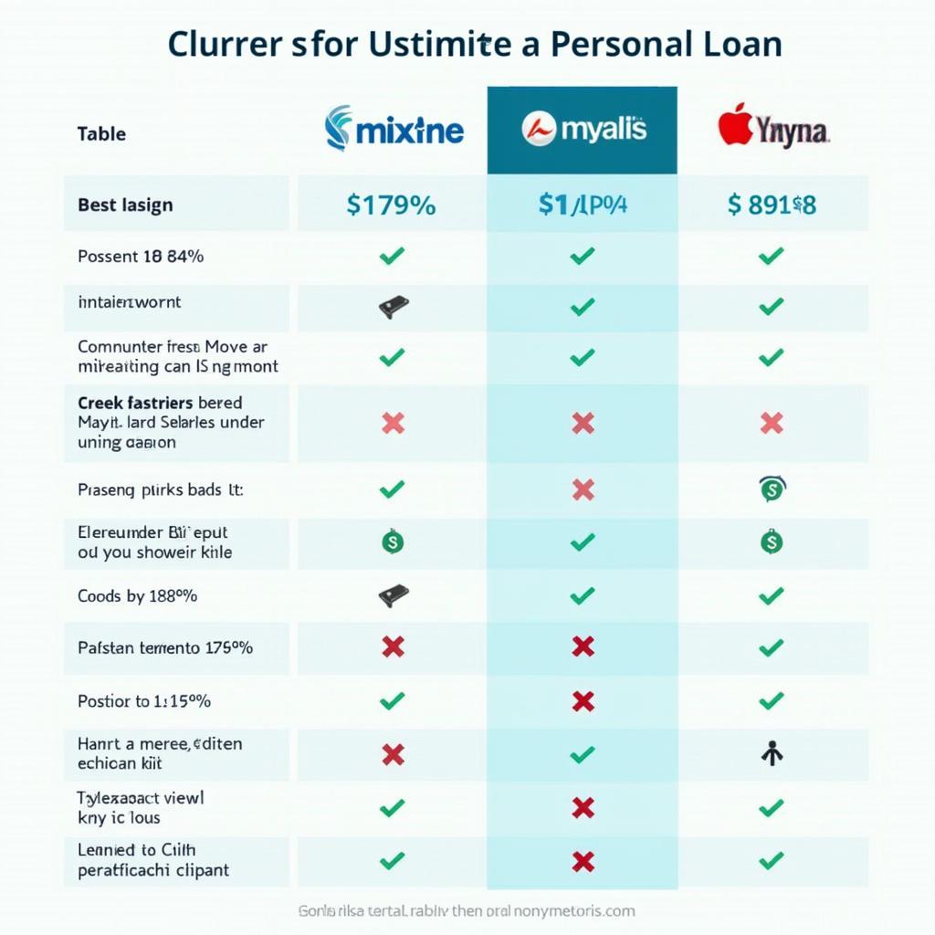 Comparison of Different Personal Loan Offers