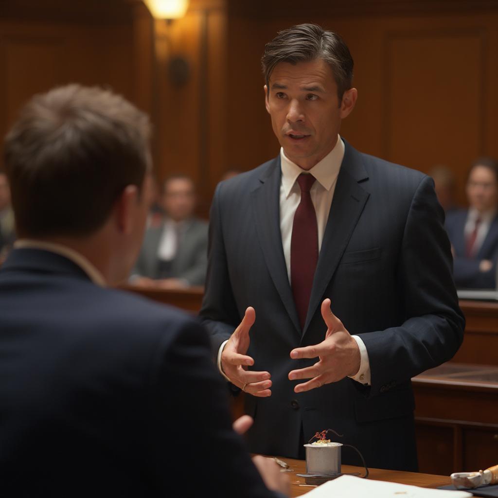Lawyer in Courtroom