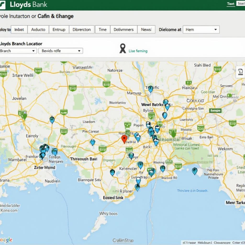 Locating a Lloyds Bank Branch